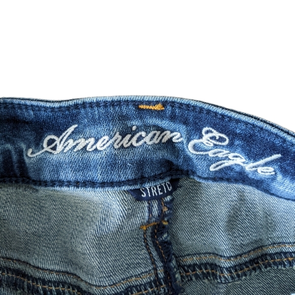 American Eagle Low rise Jegging Skinny Jeans Sz 0 Regular Distressed Stretch - Picture 4 of 11